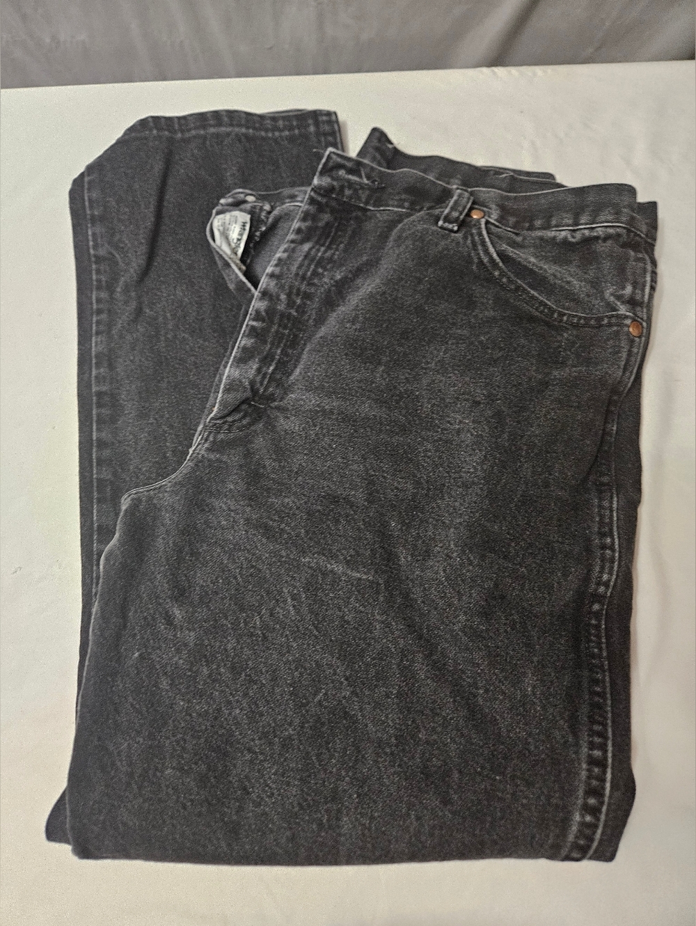 Mens Wrangler 936 Black Boot Cut Jeans Size 40X32!